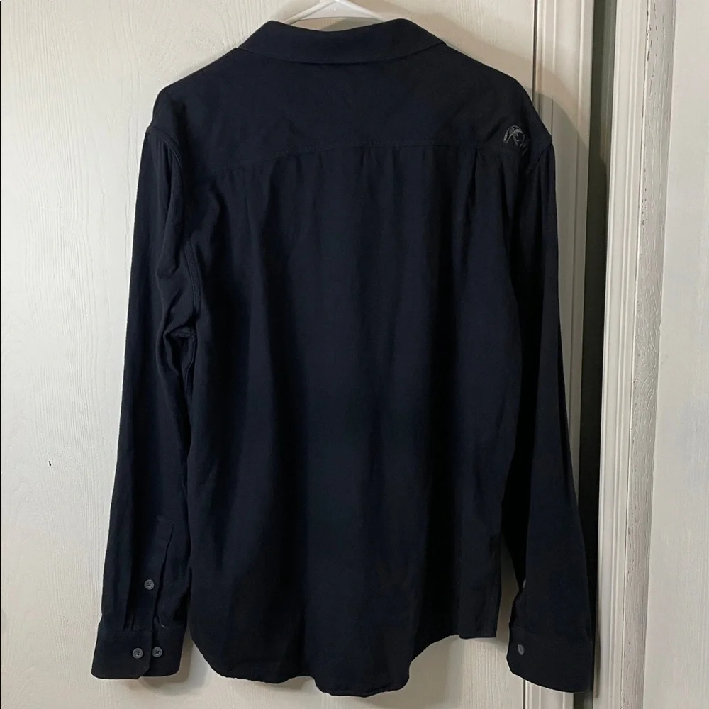 KUIU Navy Men’s Like New Wool Cotton Blend Button-Up Long Sleeve Textured Large - Picture 7 of 12